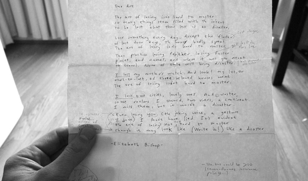 One Art by Elizabeth Bishop