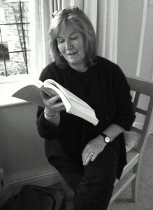 Vanessa Gebbie reading me something she loves